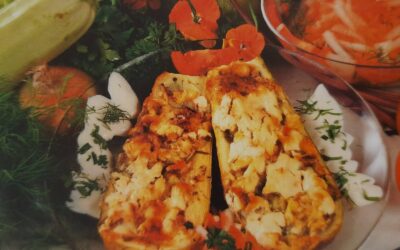 Кабачки фаршированные сыром